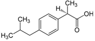 Molécula Química ibuprofeno
